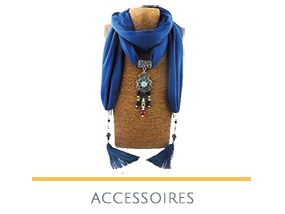 Accessoires; sjaal-kettingen; sleutelhangers; tassen