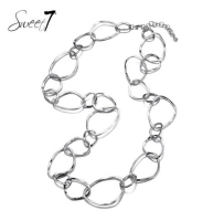 Lange geometrische schakelketting Pauline