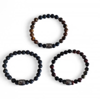 Natuursteen kralenarmband Lex