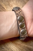 Leren Waitz armband Jade