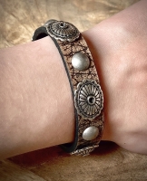 Leren Waitz armband Jade