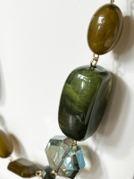 Lange schakel- en kralenketting Ivara