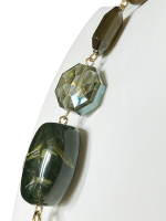 Lange schakel- en kralenketting Ivara