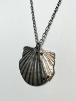 Metalen ketting met schelp Mare