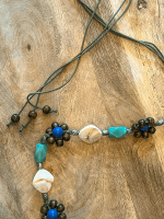 Boho geknoopte riem met kralen Flora