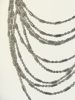 Zilverkleurige laagjesketting Sterre