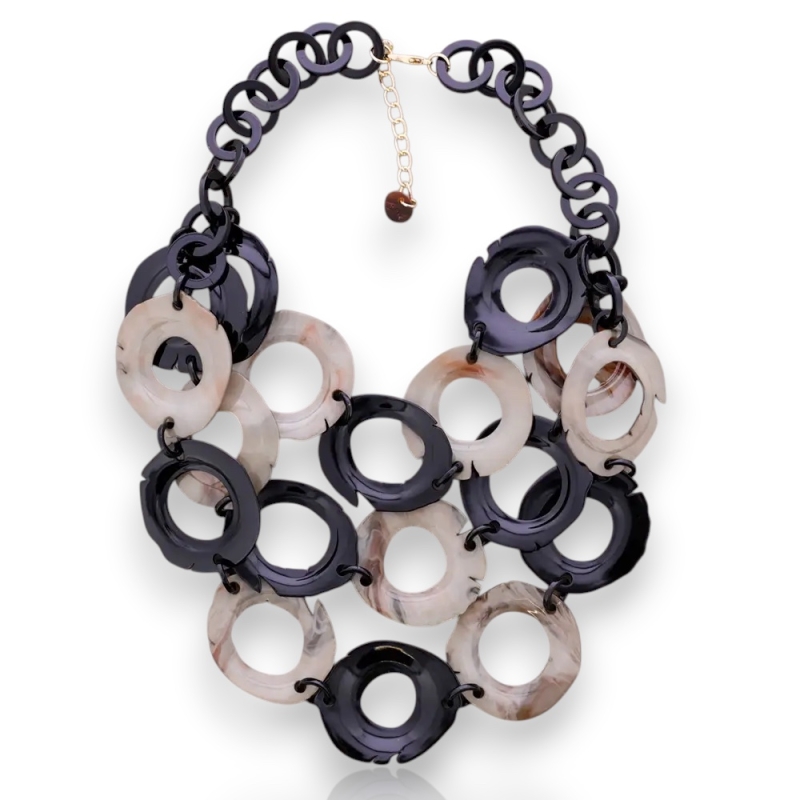 Grote statement ketting met ringen Gaia