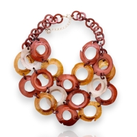 Grote statement ketting met ringen Gaia