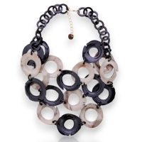 Grote statement ketting met ringen Gaia