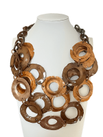 Grote statement ketting met ringen Gaia