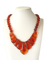 Ketting met grote oranje kralen Roxanne