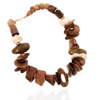 Aardse ketting met kralen Terra