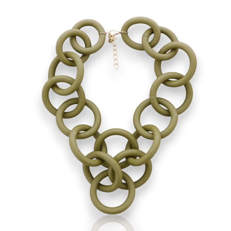 Olijfgroene schakelketting Sara Olijfgroene schakelketting Sara
